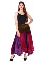 Farbenfroher langer Sommerrock im Batik-Retro-Style